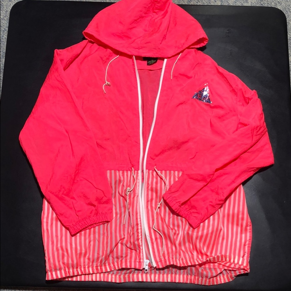 Vintage Hot Pink G-4000 brand windbreaker